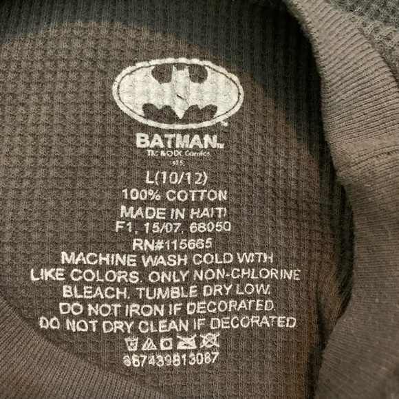 Batman Screenprinted Thermal Top. - Picture 2 of 5
